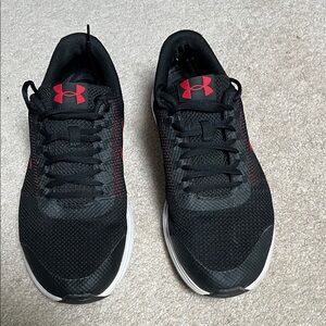 Under Armour Black and Red Athletic Shoes